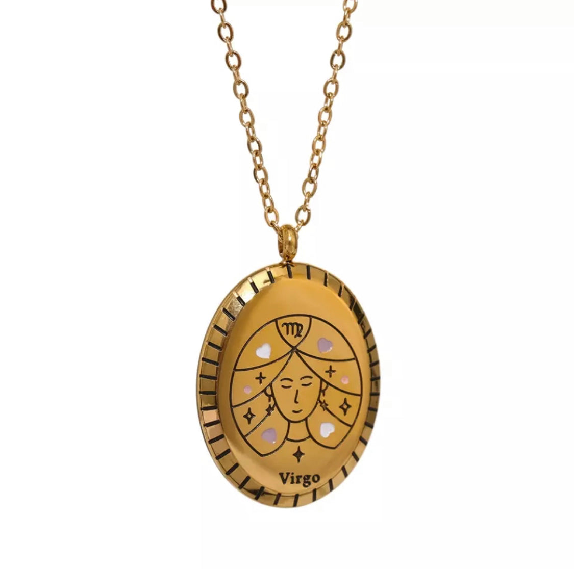 Ατσάλινο Κολιέ Με Ζώδιο - Zodiac Necklace
