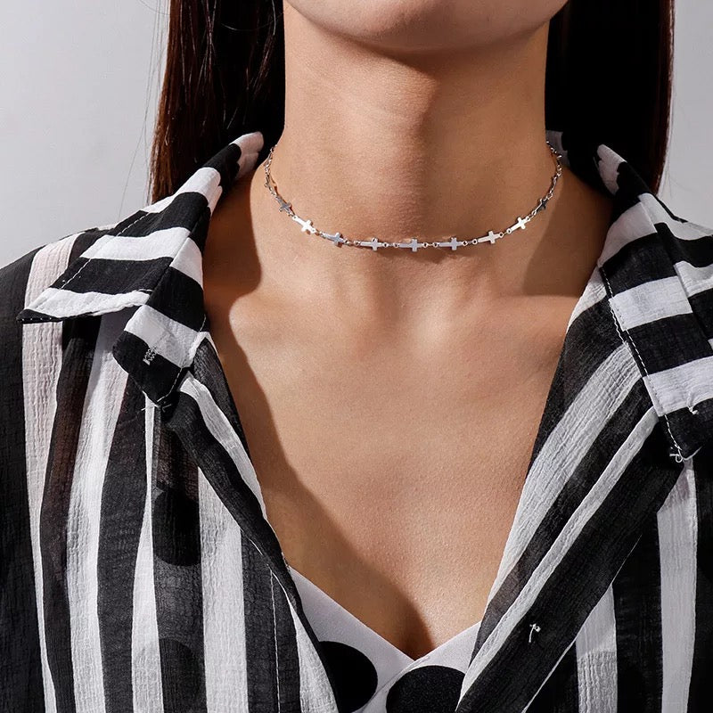 Ατσάλινη Αλυσίδα Λαιμού(unisex) - All Star Necklace (ασημί,χρυσό)
