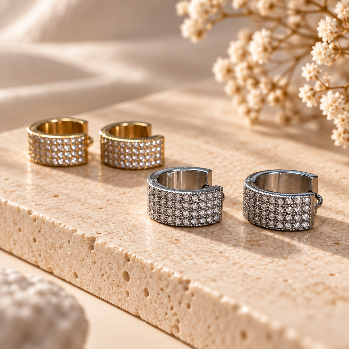 Γυναικεία Ατσάλινα Σκουλαρίκια Κρίκοι - Driss Earrings