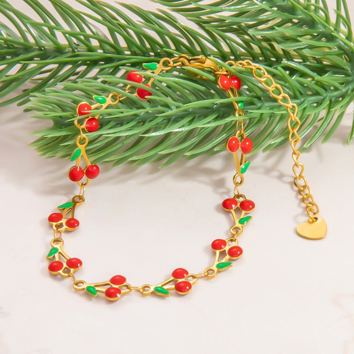 Ατσάλινο Γυναικείο Βραχιόλι - LIttle Cherries Bracelet