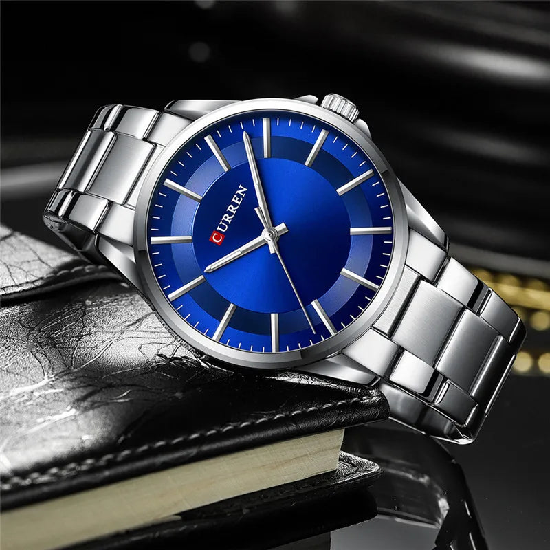 Unisex Ρολόι- Curren M8429 Silver Blue