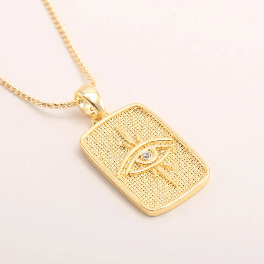 Ατσάλινο Κολιέ Με Μάτι  -  Shanon Necklace (χρυσό, ασημί)
