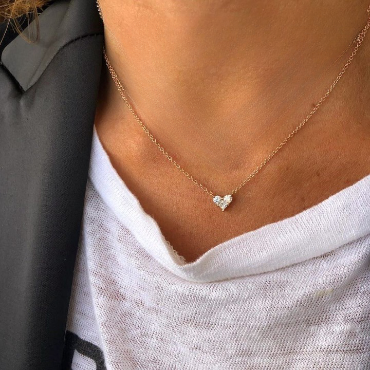 Ατσάλινο Κολιέ Με Καρδιά - Ardara Necklace (χρυσό, ασημί)