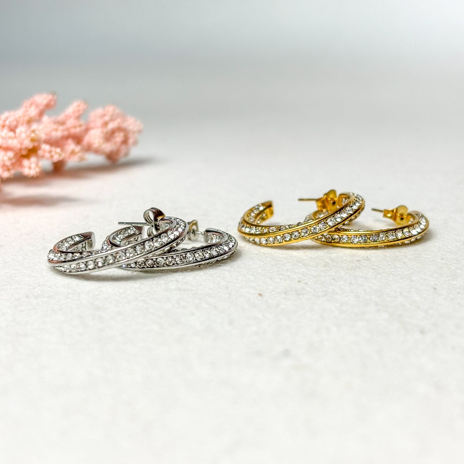Ατσάλινα Σκουλαρίκια Κρίκοι - Cottu Earrings ( χρυσό, ασημί)