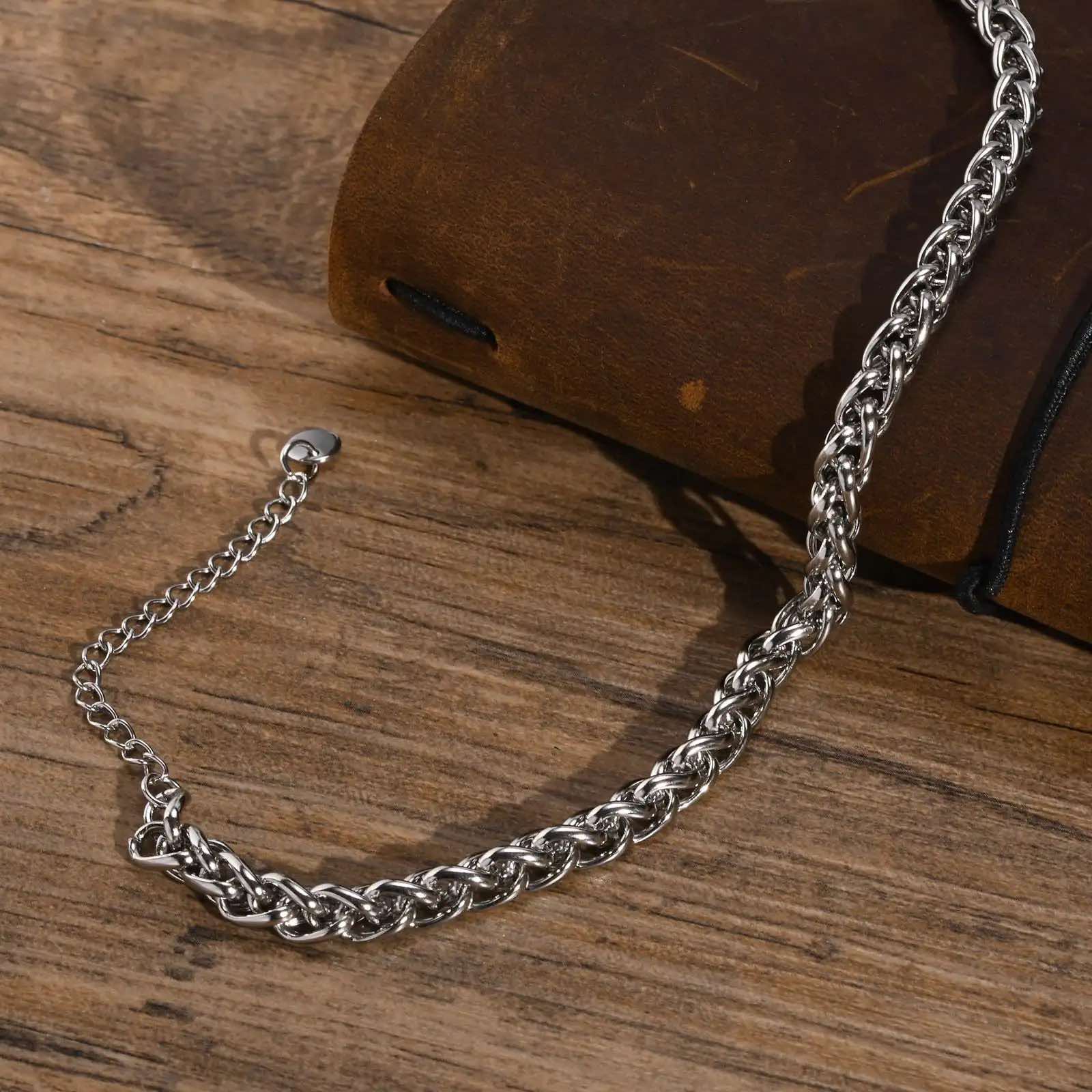 Ατσάλινη Αλυσίδα Ποδιού - Roll Chain Anklet (χρυσό, ασημί)