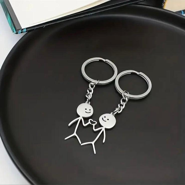 ΣΕΤ 2 ΜΠΡΕΛΟΚ ΓΙΑ ΖΕΥΓΑΡΙΑ - HALF HEART KEY CHAIN