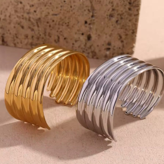 Ατσάλινο Γυναικείο Βραχιόλι - Besni Bracelet (χρυσό, ασημί)