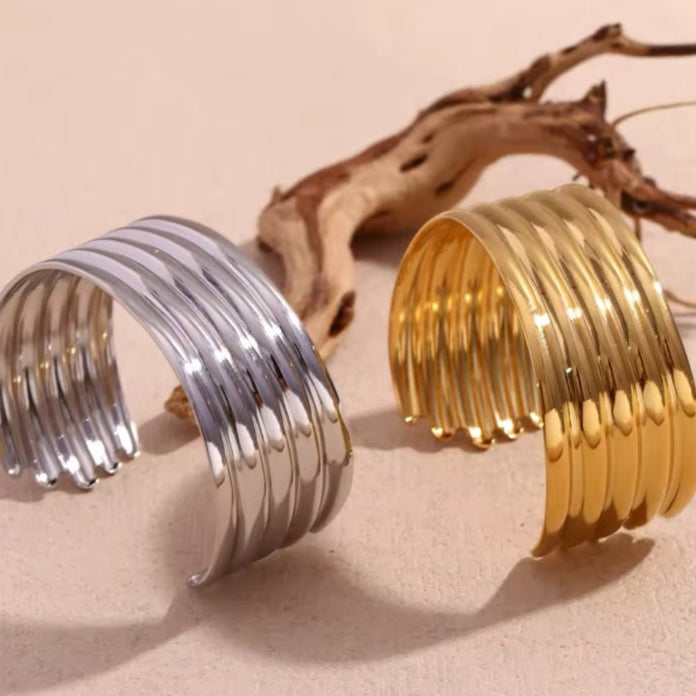 Ατσάλινο Γυναικείο Βραχιόλι - Besni Bracelet (χρυσό, ασημί)