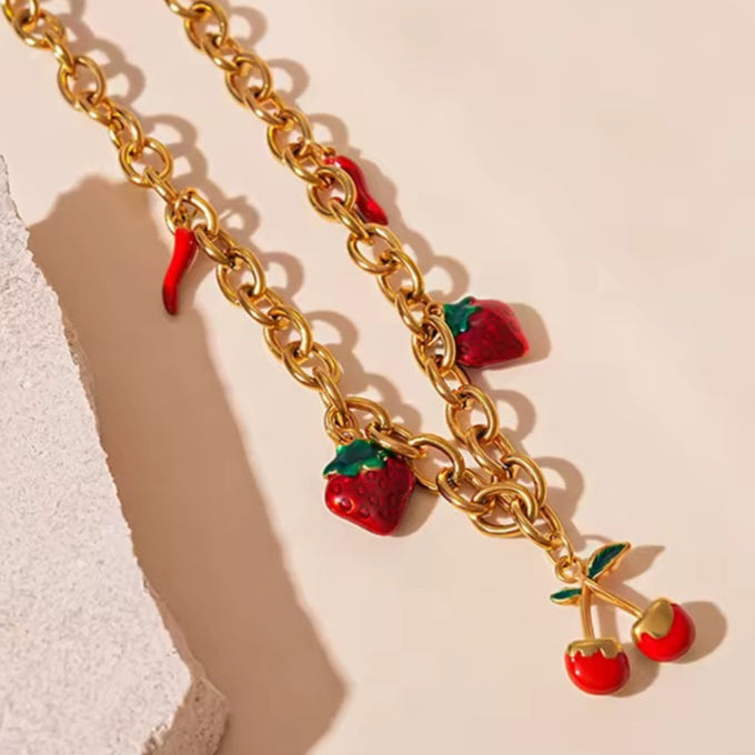 Ατσάλινο Κολιέ - Summer Fruit Necklace