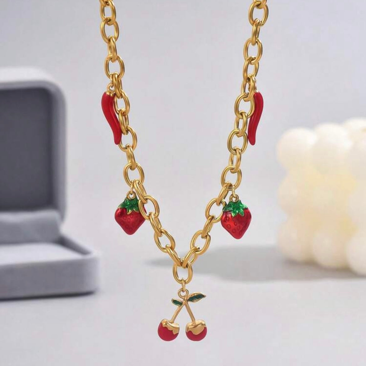 Ατσάλινο Κολιέ - Summer Fruit Necklace