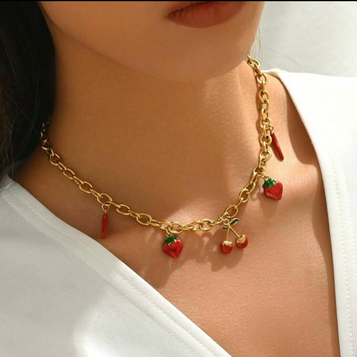 Ατσάλινο Κολιέ - Summer Fruit Necklace