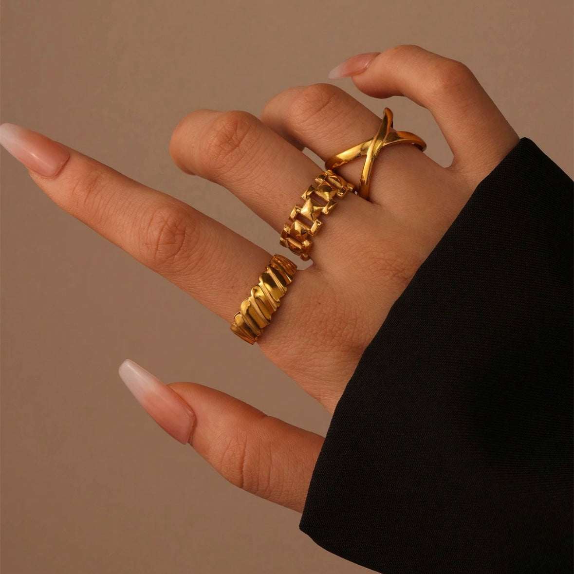 Σετ Ατσάλινα Δαχτυλίδια -  Sullana Set Rings