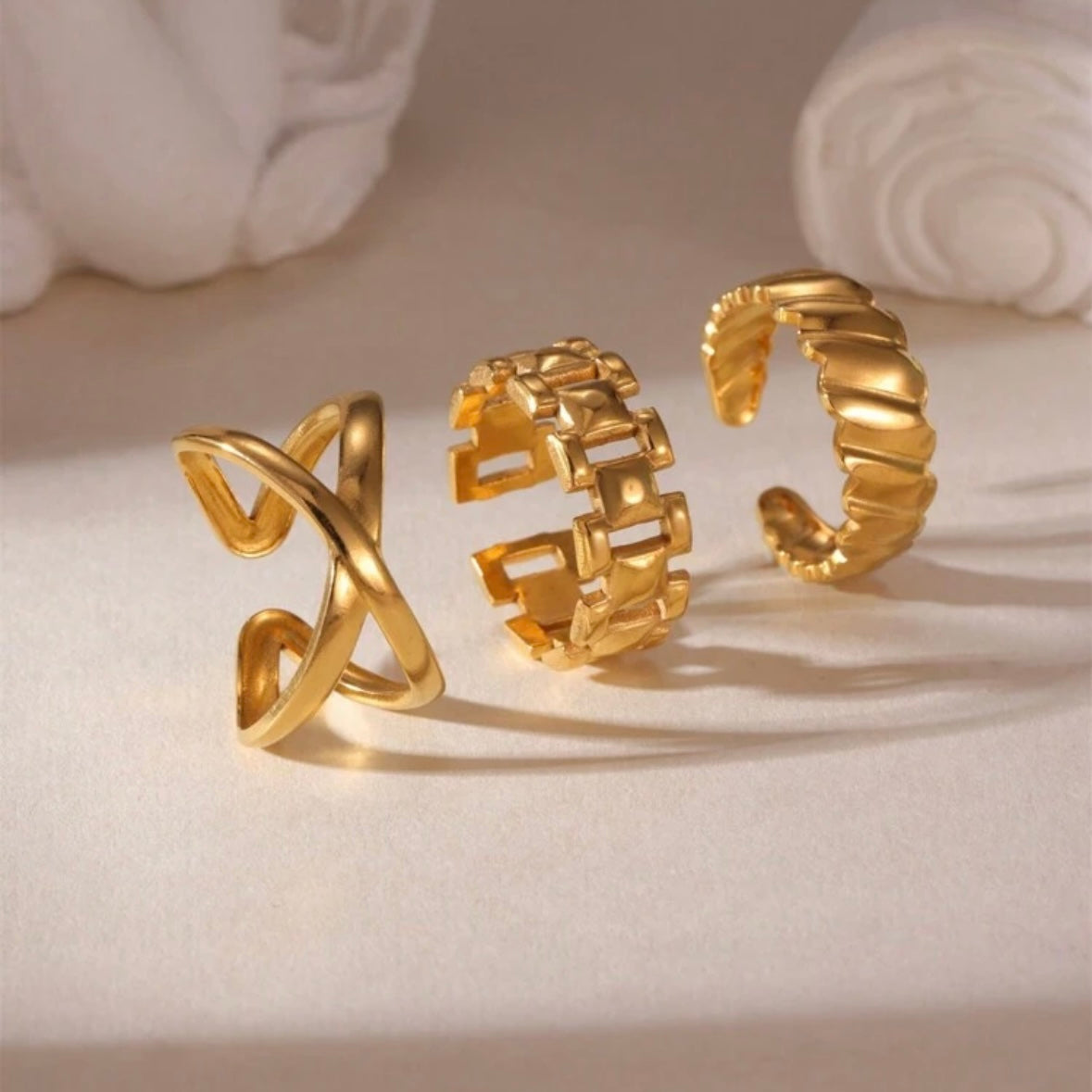 Σετ Ατσάλινα Δαχτυλίδια -  Sullana Set Rings