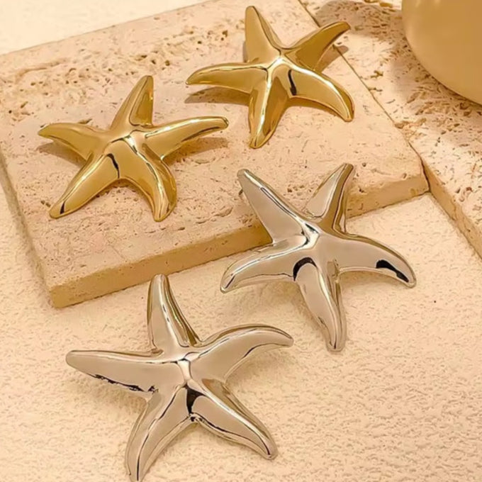 Γυναικεία Σκουλαρίκια Αστερίας - Asterias Earrings (χρυσό, ασημί)