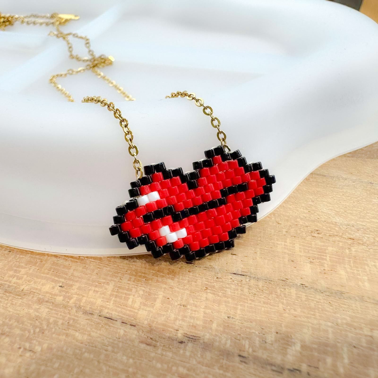 Ατσάλινο Κολιέ - Big Red Lips Necklace