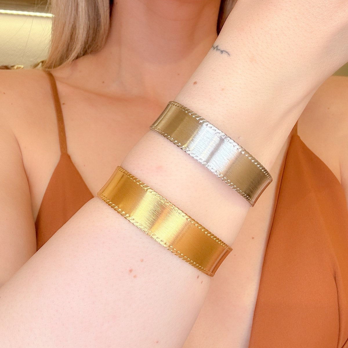Ατσάλινο Γυναικείο Βραχιόλι - Damba Bracelet ( χρυσό, ασημί)