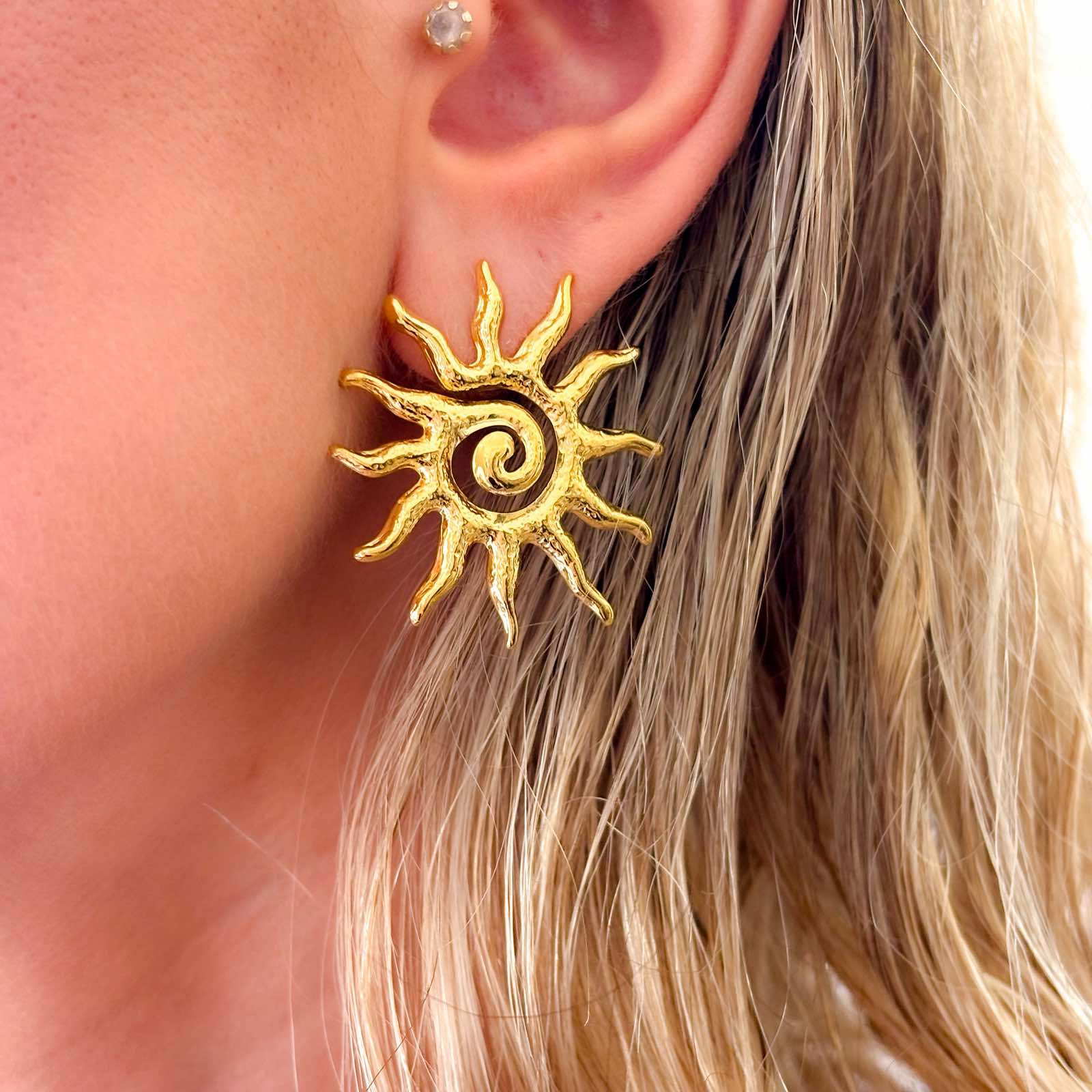 Ατσάλινα Γυναικεία Σκουλαρίκια - Sunny Earrings (χρυσό, ασημί)
