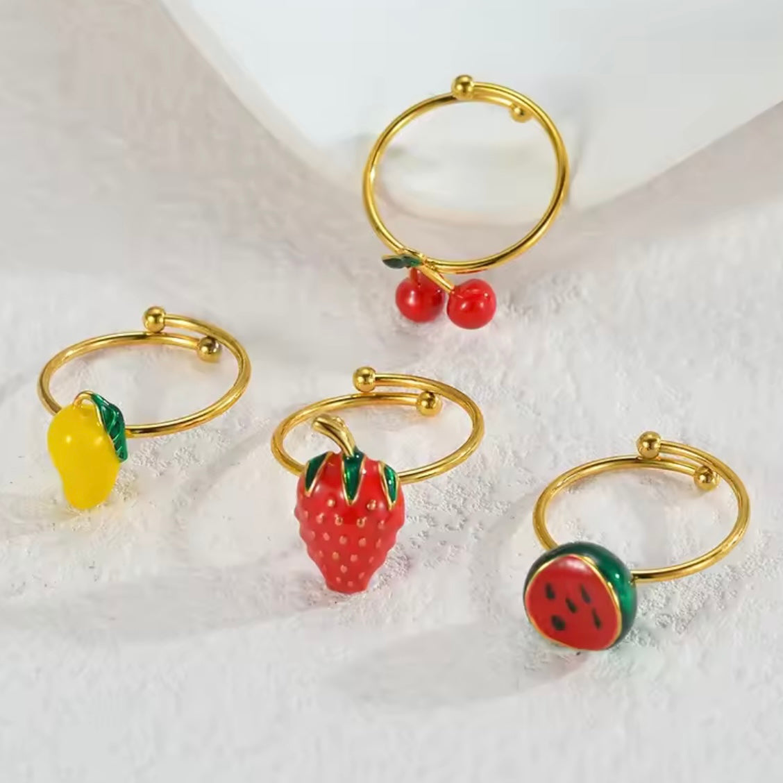 Γυναικείο Ατσάλινο Δαχτυλίδι - Summer Fruits Ring
