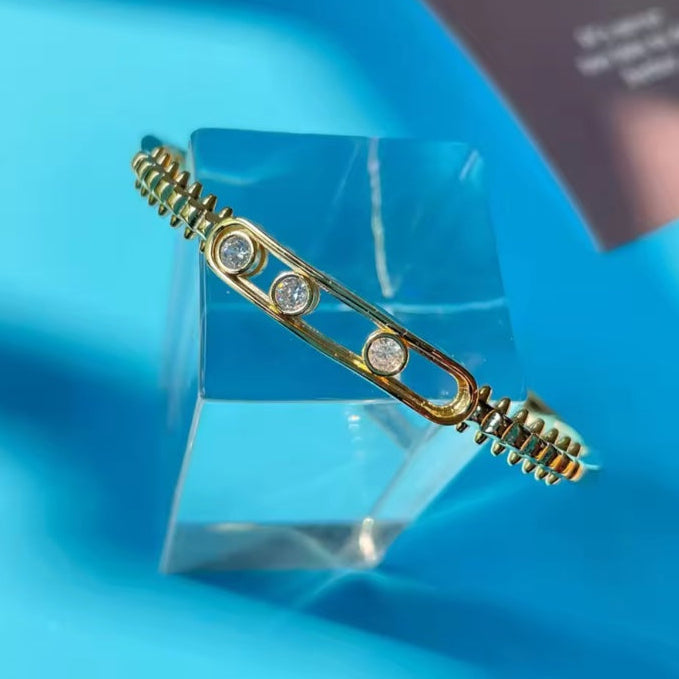 Ατσάλινο Γυναικείο Βραχιόλι - Kaly Bracelet ( χρυσό, ασημί)