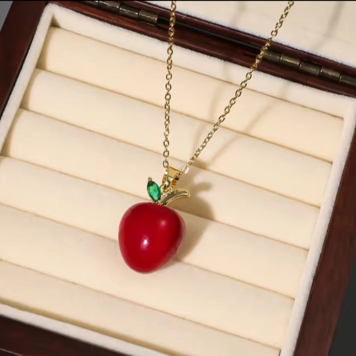 Γυναικείο Ατσάλινο Κολιέ - Apple Necklace
