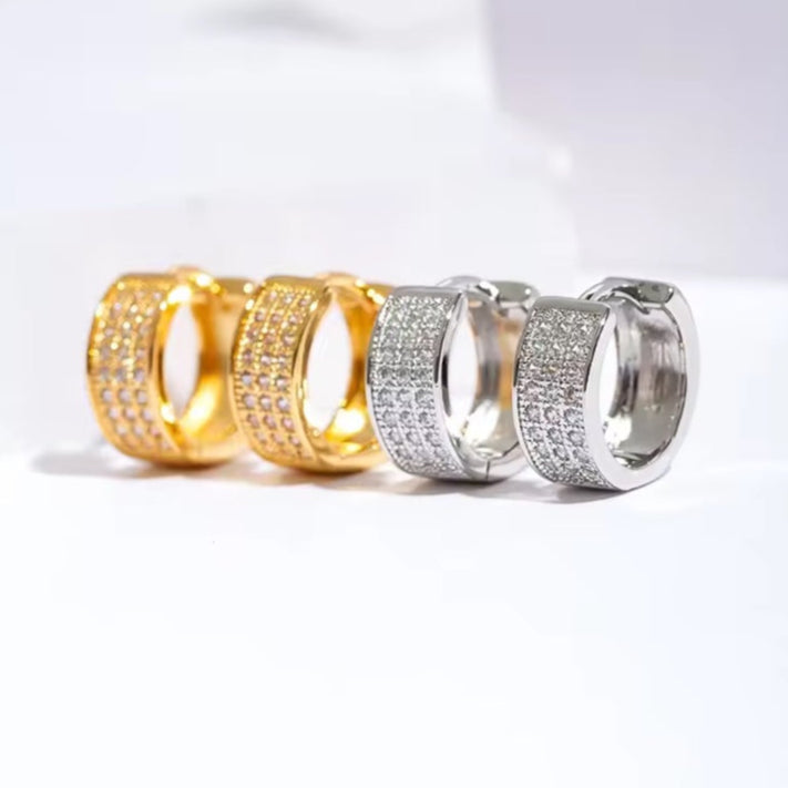Γυναικεία Ατσάλινα Σκουλαρίκια Κρίκοι - Driss Earrings (χρυσό, ασημί)