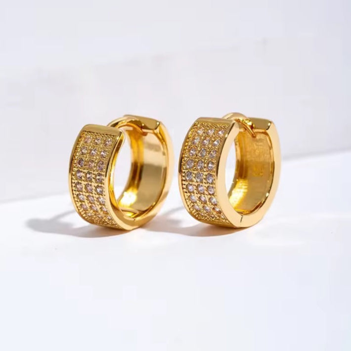 Γυναικεία Ατσάλινα Σκουλαρίκια Κρίκοι - Driss Earrings (χρυσό, ασημί)