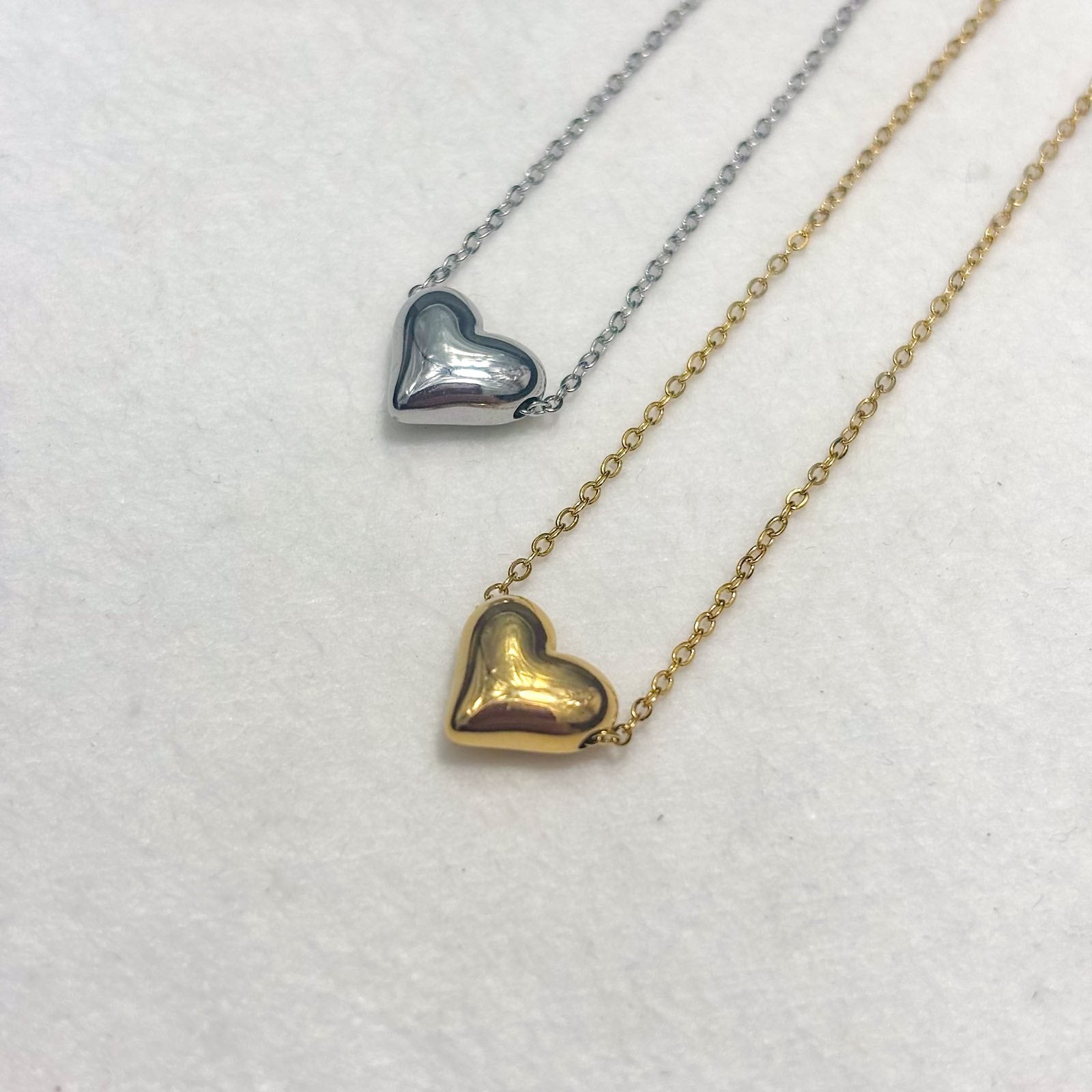Γυναικείο Ατσάλινο Κολιέ Με Καρδιά - Shirbin Necklace (χρυσό, ασημί)