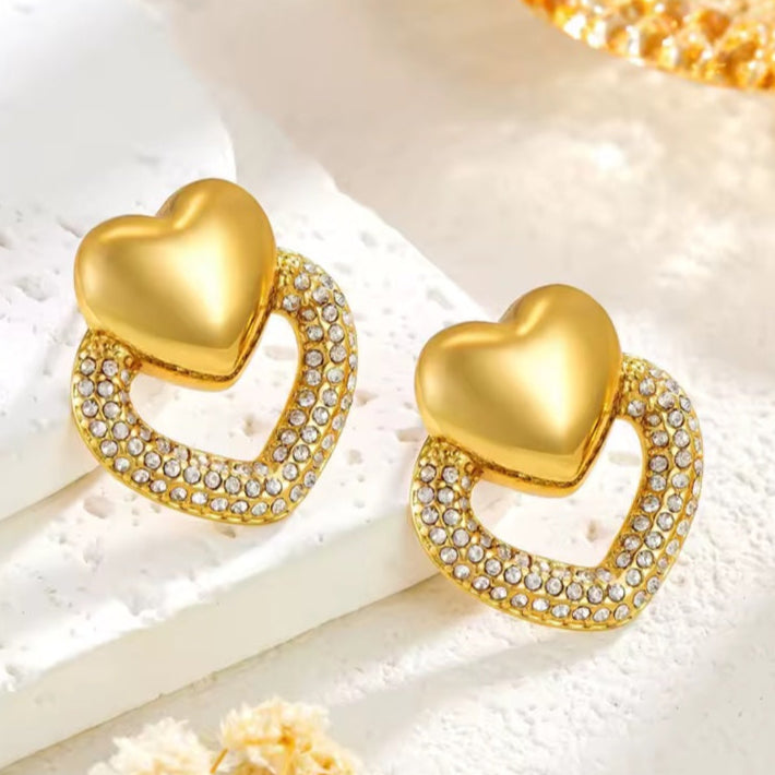 Γυναικεία Ατσάλινα Σκουλαρίκια - Ballia Earrings ( χρυσό, ασημί)