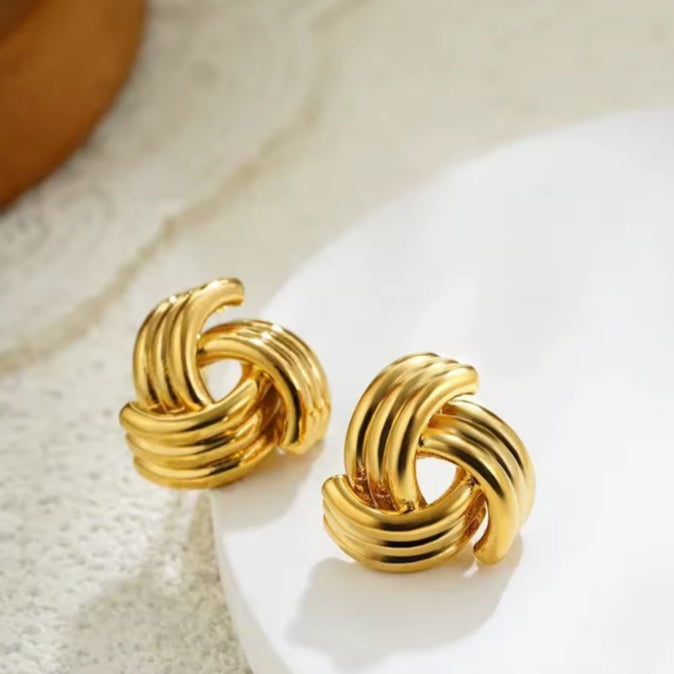 Γυναικεία Ατσάλινα Σκουλαρίκια - Nazira Earrings ( χρυσό, ασημί)
