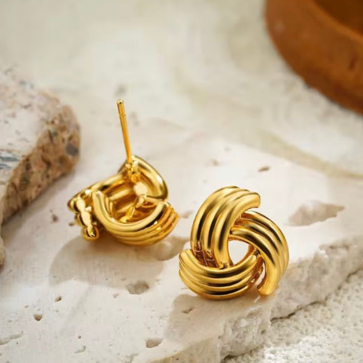 Γυναικεία Ατσάλινα Σκουλαρίκια - Nazira Earrings ( χρυσό, ασημί)