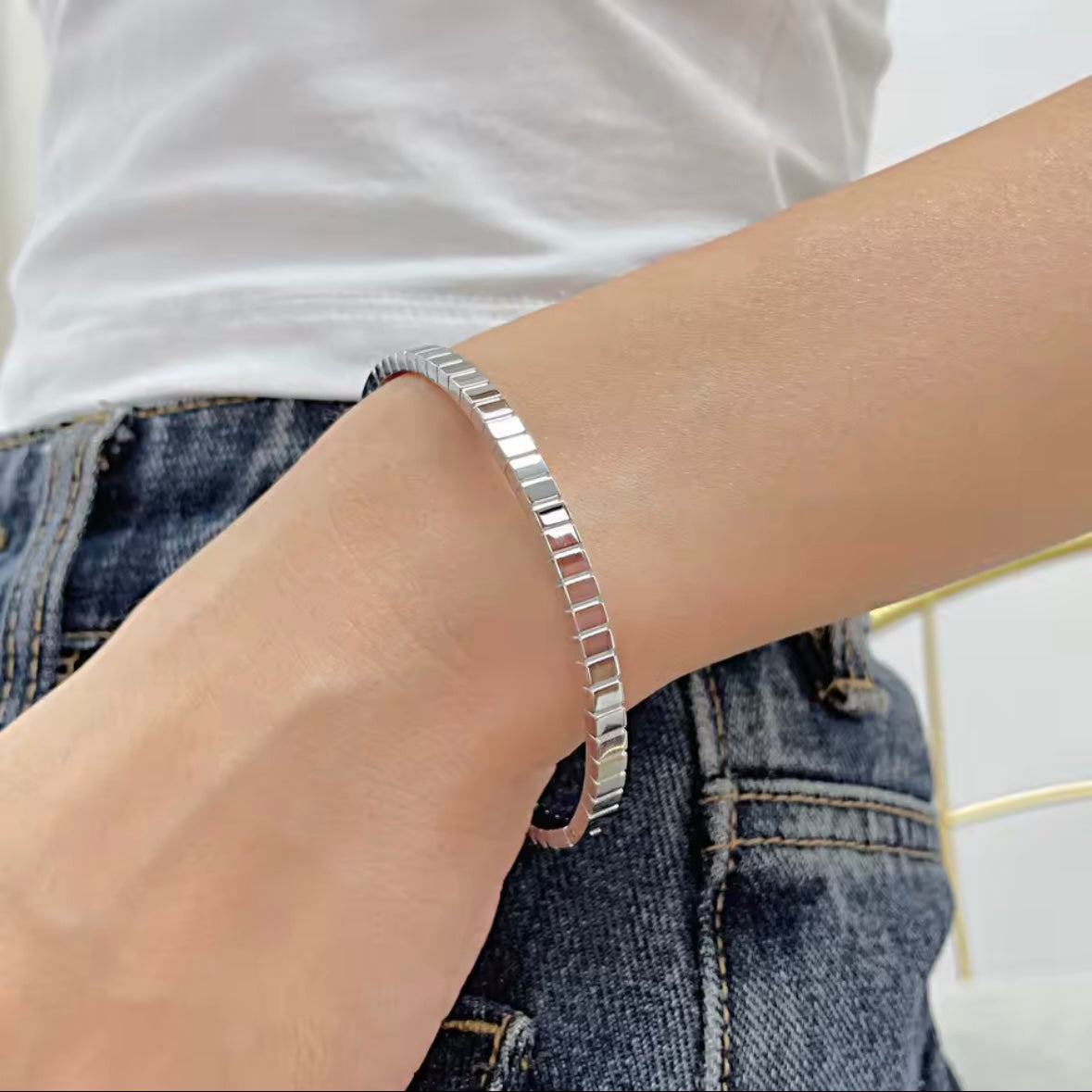 Ατσάλινο Γυναικείο Βραχιόλι - Dong Bracelet (χρυσό, ασημί)