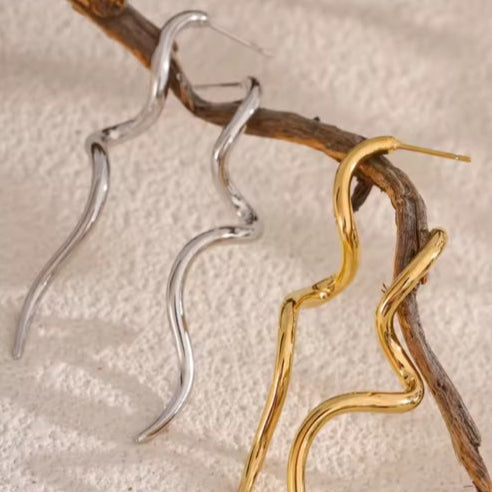 Γυναικεία Ατσάλινα Σκουλαρίκια - Toliati Earrings ( χρυσό, ασημί)