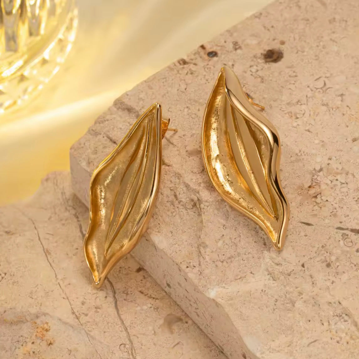 Γυναικεία  Ατσάλινα Σκουλαρίκια - Rebun Earrings ( χρυσό, ασημί)