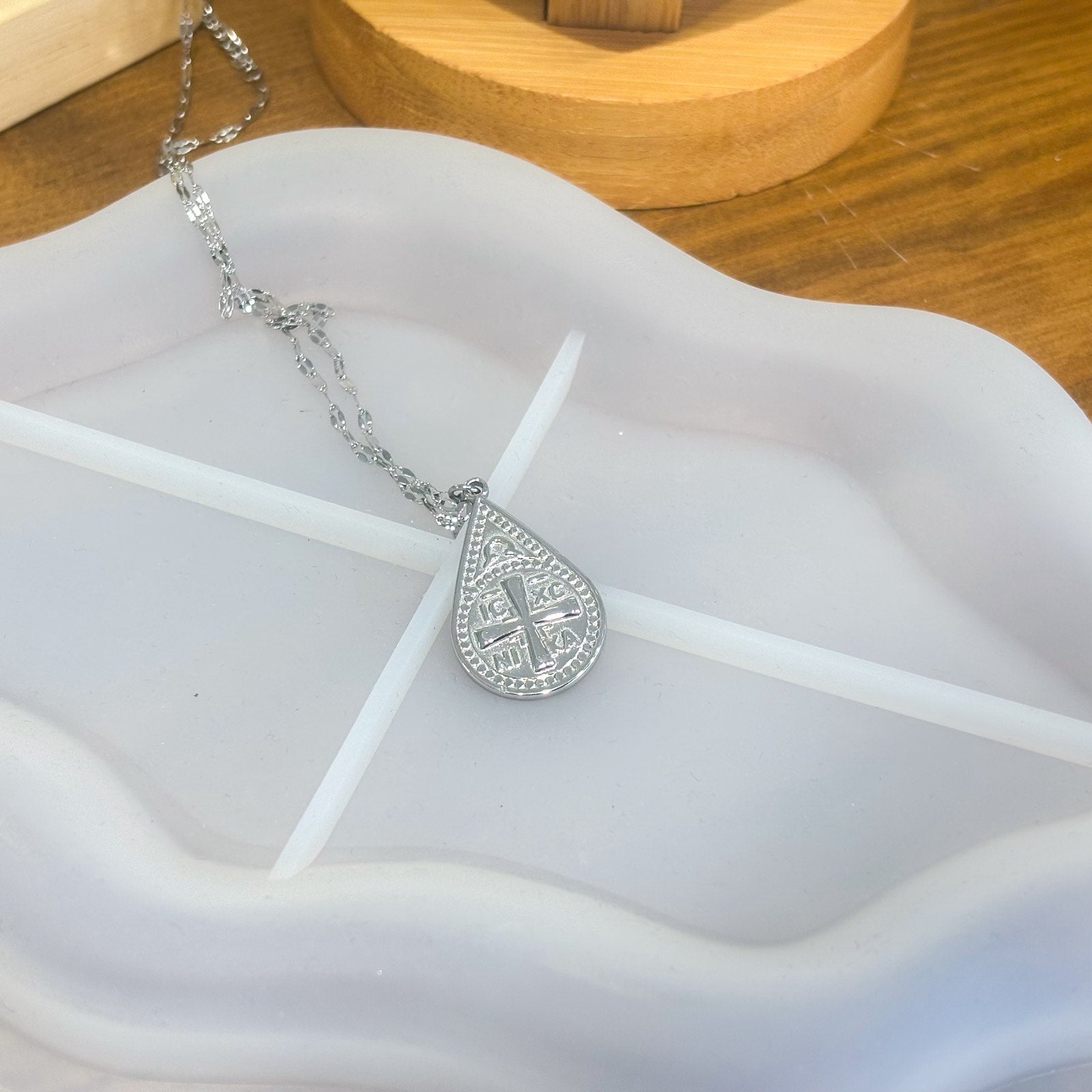 Ατσάλινο Κολιέ Με Σταυρό - Adami Cross Necklace