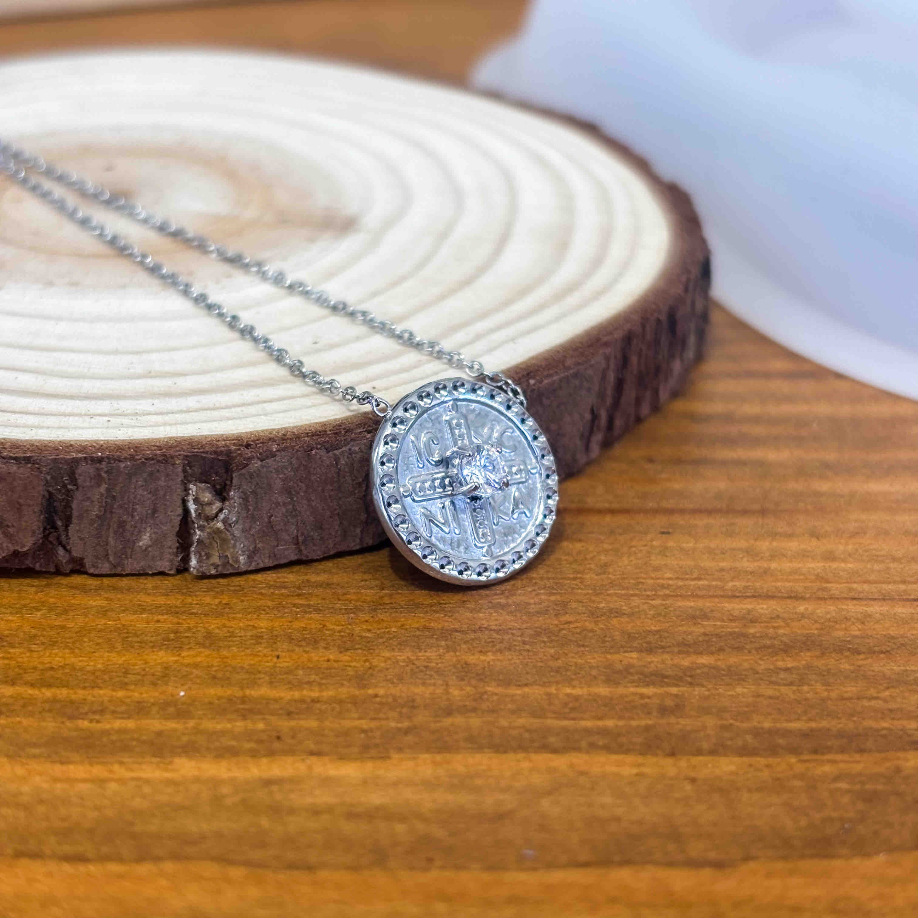 Ατσάλινο Κολιέ Με Σταυρό - Lecc Cross Necklace