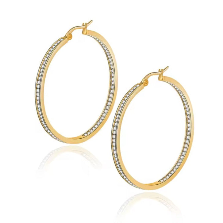 Γυναικεία Ατσάλινα Σκουλαρίκια Κρίκοι -  Artezian Earrings (χρυσό, ασημί)