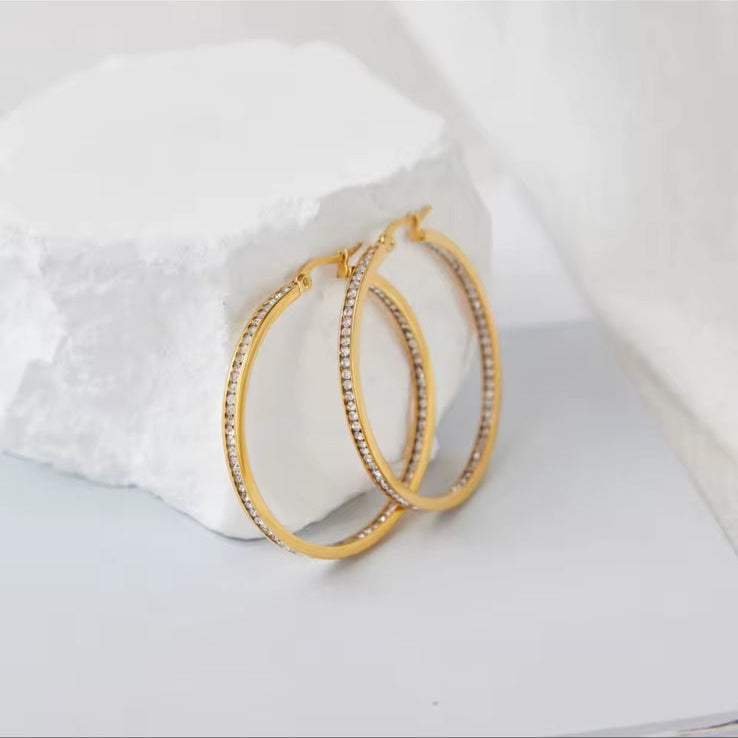 Γυναικεία Ατσάλινα Σκουλαρίκια Κρίκοι -  Artezian Earrings (χρυσό, ασημί)