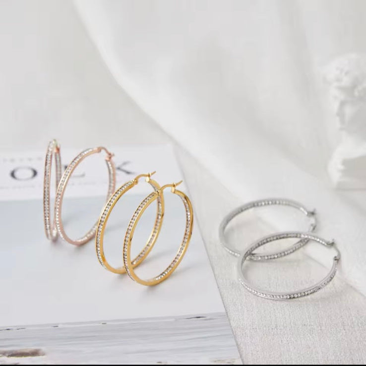 Γυναικεία Ατσάλινα Σκουλαρίκια Κρίκοι -  Artezian Earrings (χρυσό, ασημί)
