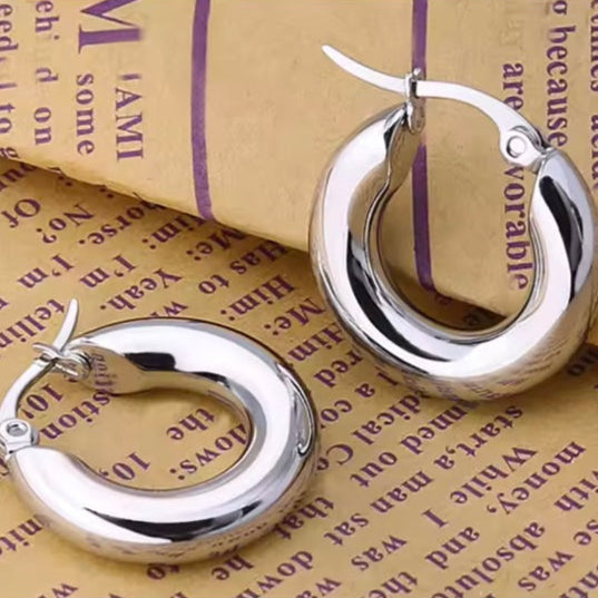 Γυναικεία Ατσάλινα Σκουλαρίκια Κρίκοι - Koskar Earrings