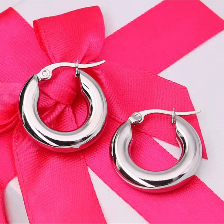 Γυναικεία Ατσάλινα Σκουλαρίκια Κρίκοι - Koskar Earrings