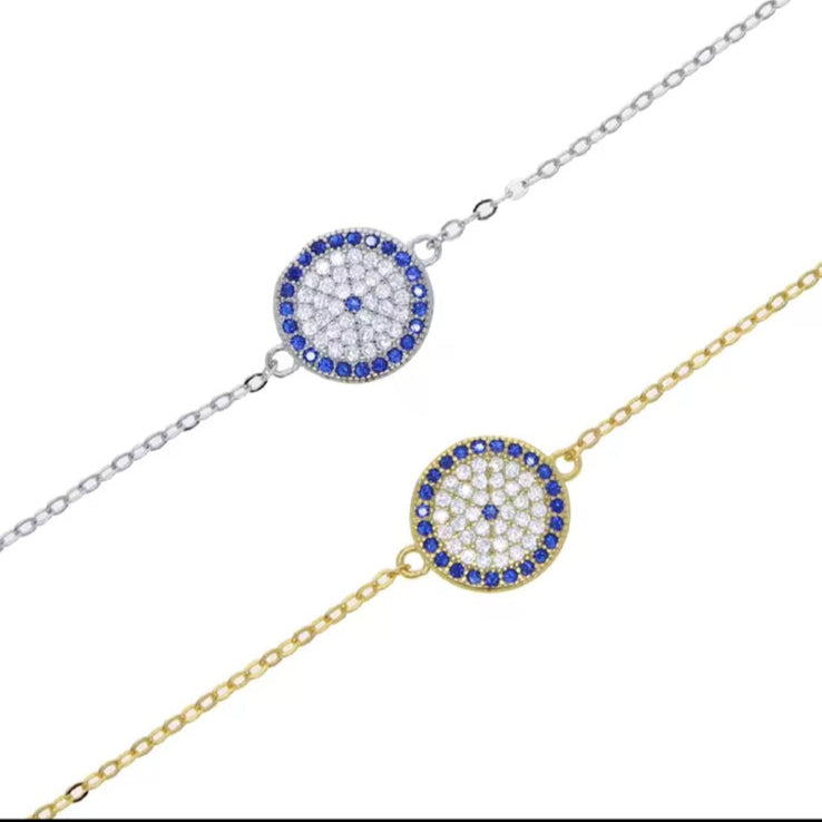 Ατσάλινο Γυναικείο Βραχιόλι Με Μάτι - Sargiz Bracelet (χρυσό, ασημί)