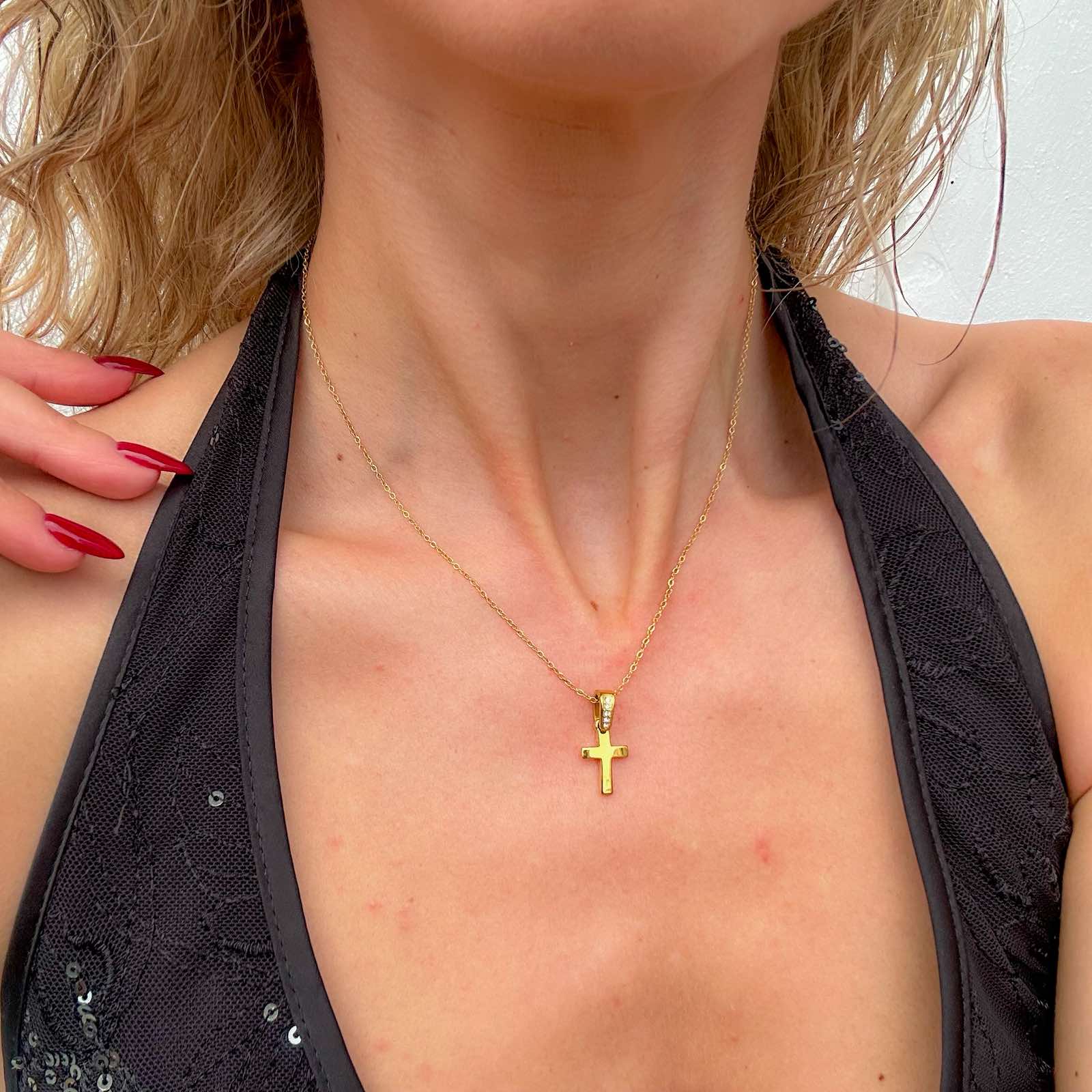 Ατσάλινο Κολιέ Με Σταυρό - Bonifati Cross Necklace