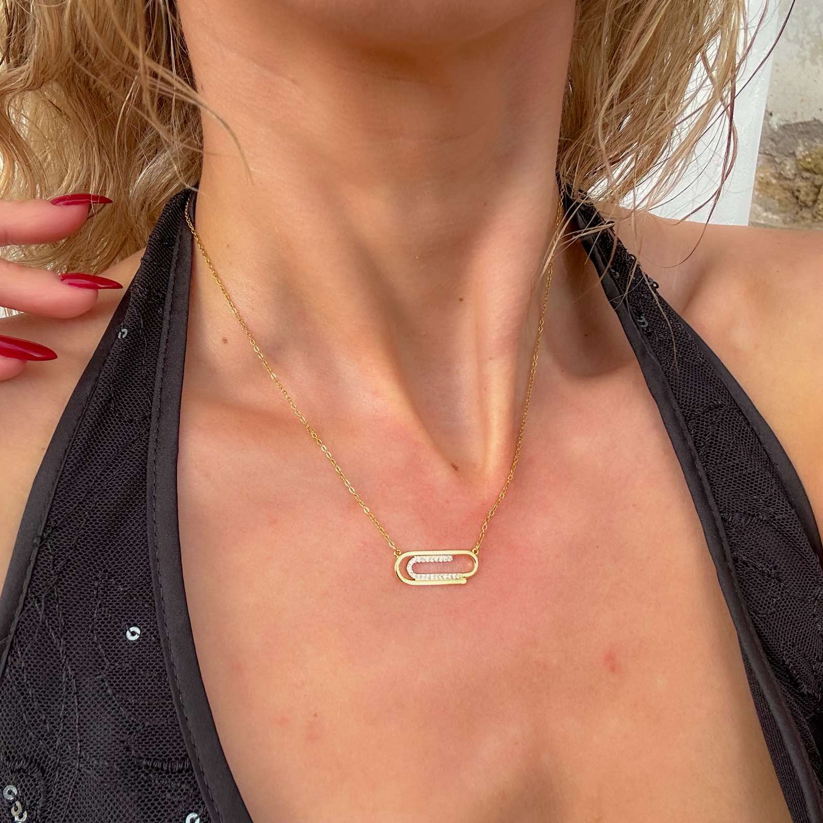Γυναικείο Ατσάλινο Κολιέ -  Gilazi Necklace (χρυσό, ασημί)