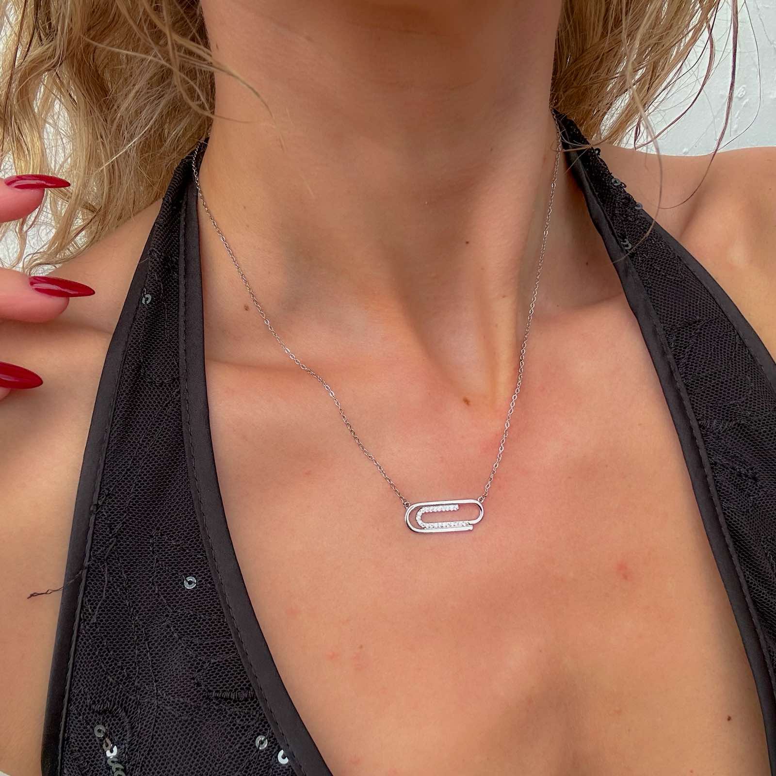 Γυναικείο Ατσάλινο Κολιέ -  Gilazi Necklace (χρυσό, ασημί)