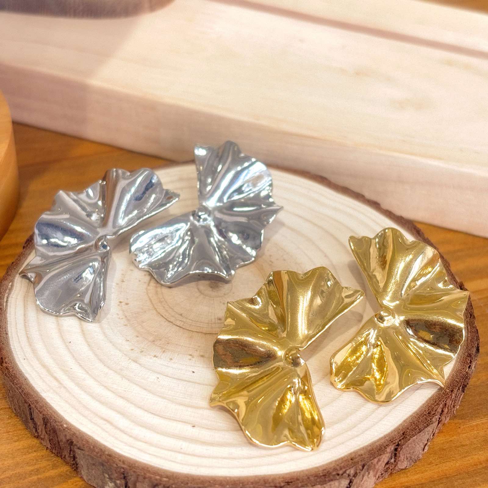 Γυναικεία Ατσάλινα Σκουλαρίκια - Sestaci Earrings( χρυσό, ασημί)