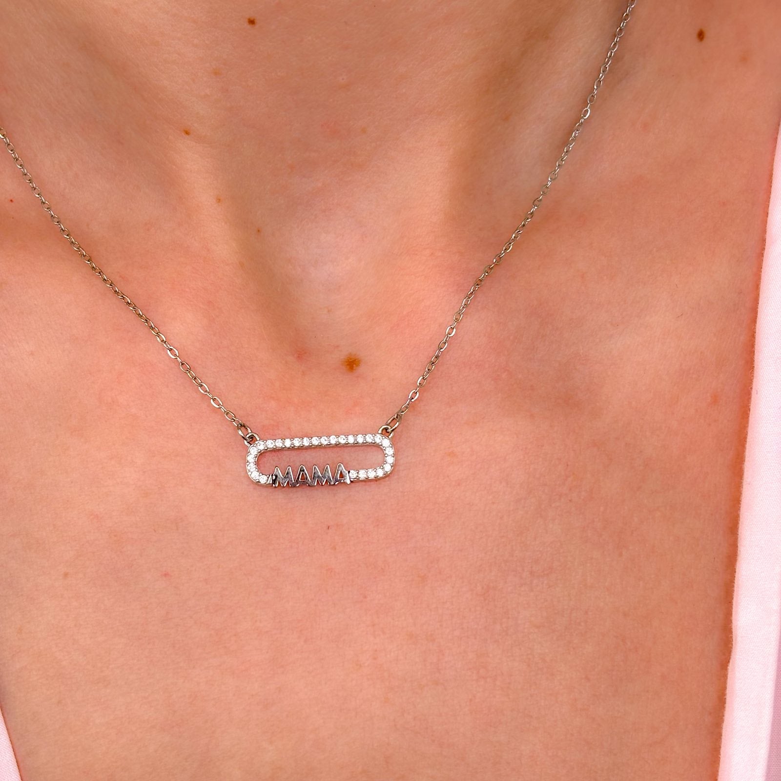 Ατσάλινο Κολιέ Μαμά - Garry Mama Necklace( χρυσό, ασημί)