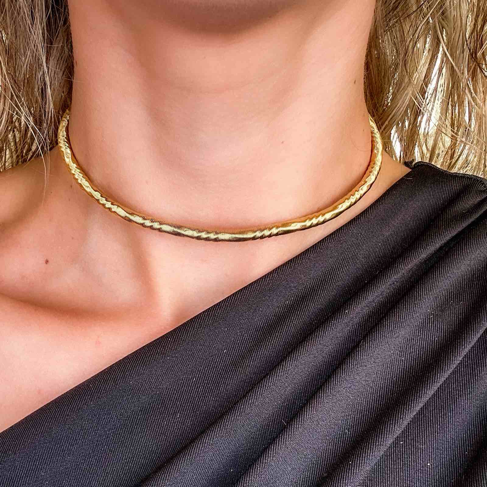 Γυναικείο Ατσάλινο Κολιέ Τσόκερ - Puno Chocker (χρυσό, ασημί)