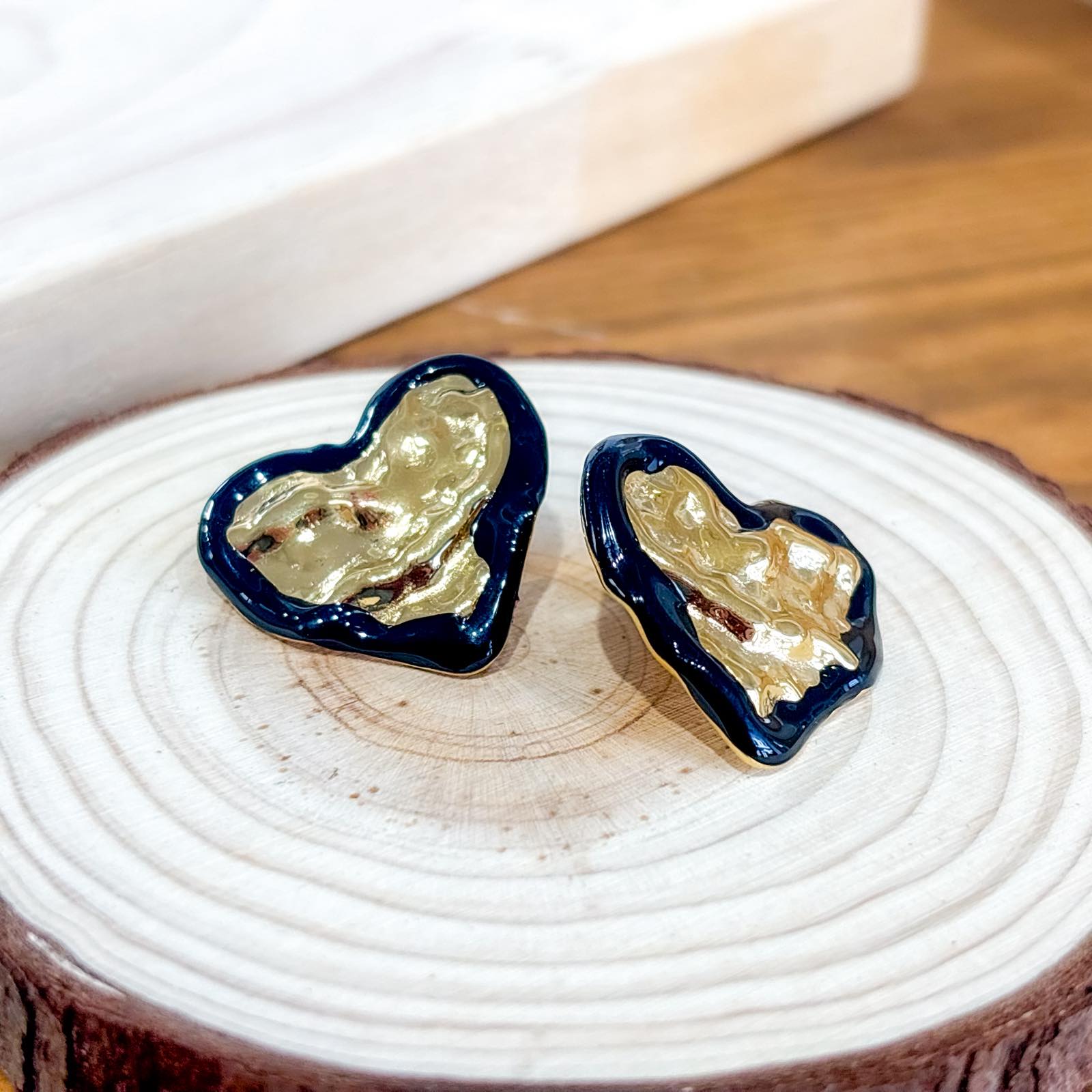 Γυναικεία Ατσάλινα Σκουλαρίκια - Toconao Earrings ( μαύρο, κόκκινο)