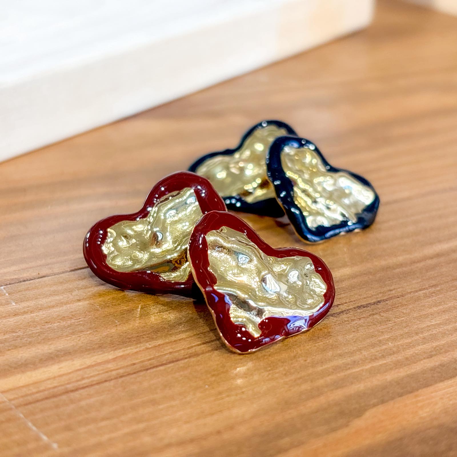 Γυναικεία Ατσάλινα Σκουλαρίκια - Toconao Earrings ( μαύρο, κόκκινο)