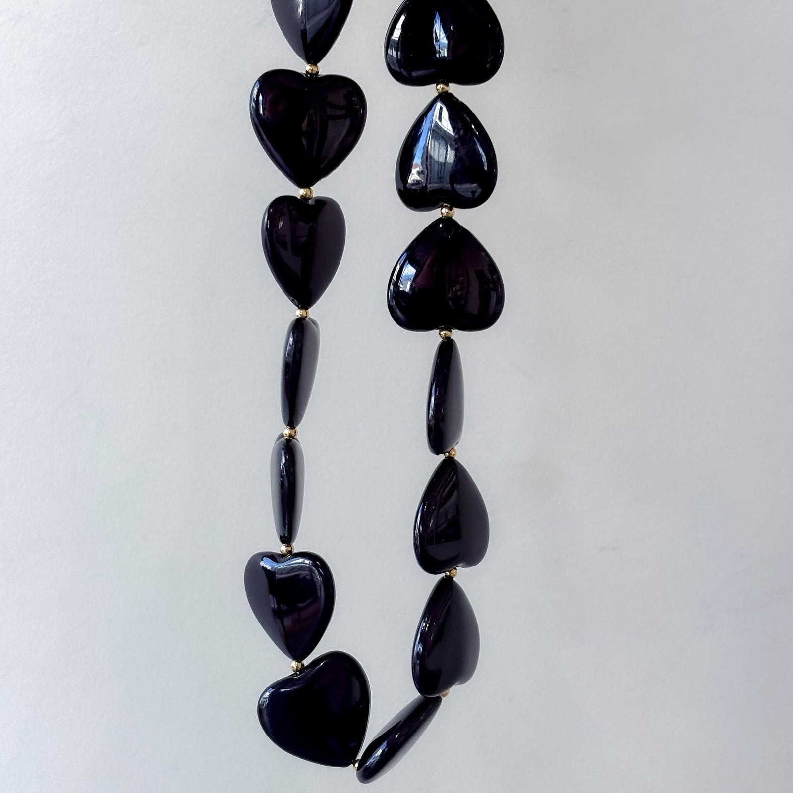 Γυναικείο Κολιέ Με Καρδιά  - Jachal Necklace (μαύρο, κόκκινο)